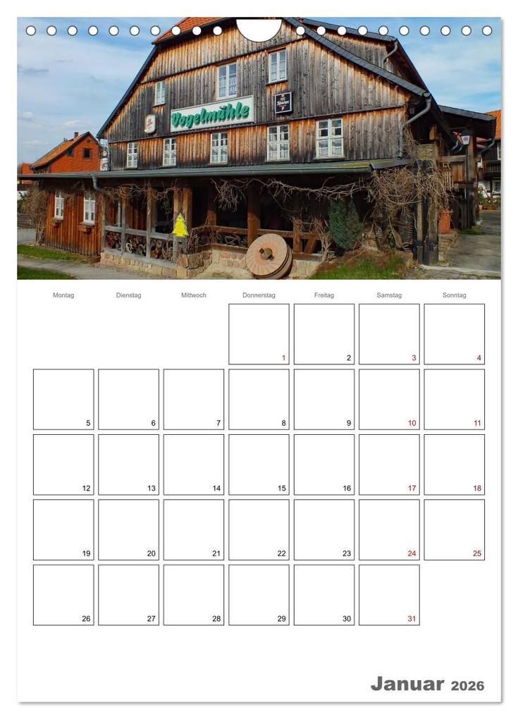 Weitere Ansicht: Ilsenburg im Harz - Terminplaner (Wandkalender 2026 DIN A4 hoch), CALVENDO Monatskalender | Holger Felix, Calvendo