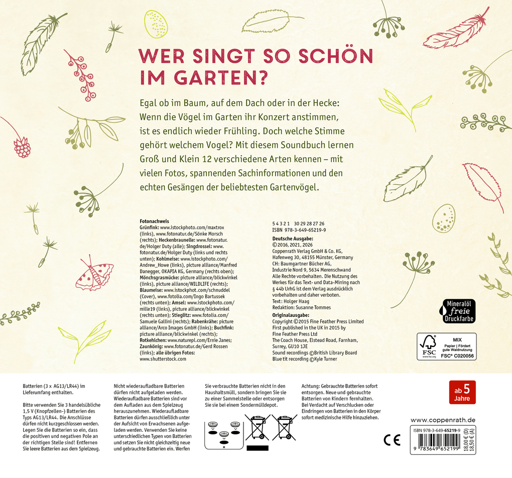 Weitere Ansicht: Vögel in unserem Garten | Holger Haag