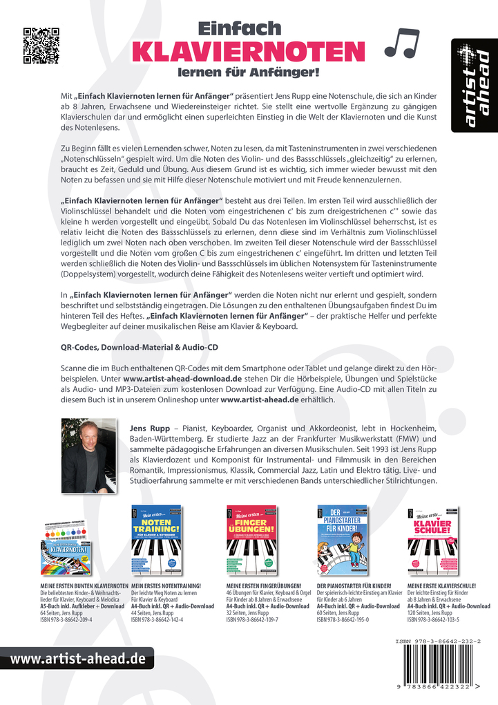 Weitere Ansicht: Einfach Klaviernoten lernen für Anfänger! | Jens Rupp