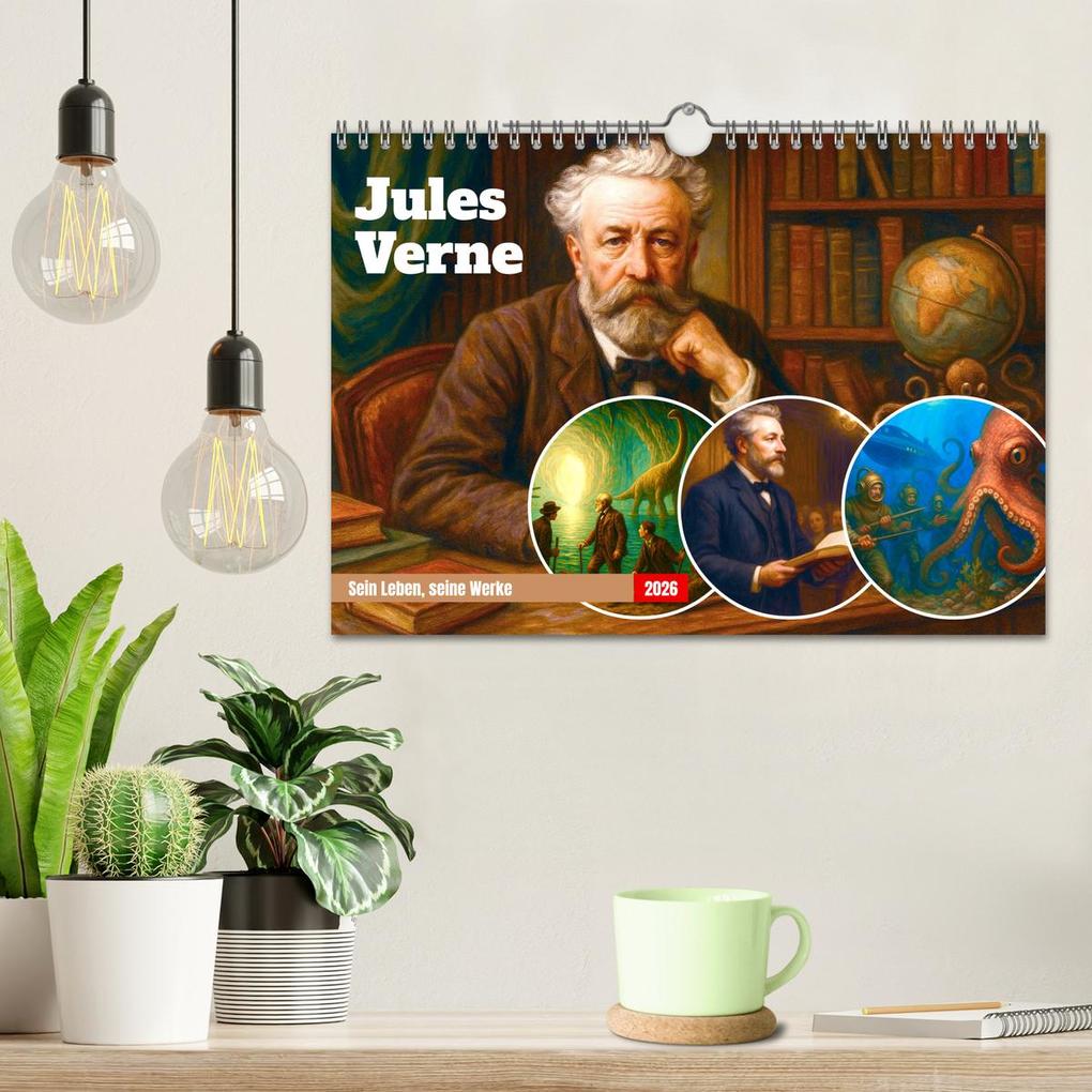 Weitere Ansicht: Jules Verne. Sein Leben, seine Werke (Wandkalender 2026 DIN A4 quer), CALVENDO Monatskalender | Steffani Lehmann, Calvendo