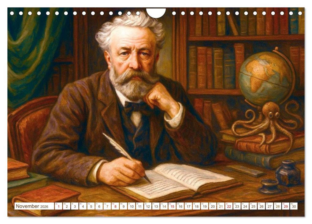 Weitere Ansicht: Jules Verne. Sein Leben, seine Werke (Wandkalender 2026 DIN A4 quer), CALVENDO Monatskalender | Steffani Lehmann, Calvendo