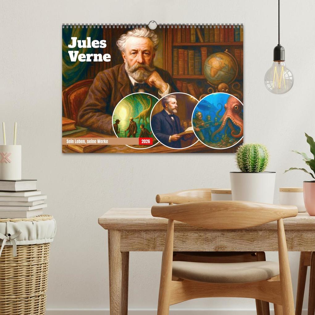 Weitere Ansicht: Jules Verne. Sein Leben, seine Werke (Wandkalender 2026 DIN A3 quer), CALVENDO Monatskalender | Steffani Lehmann, Calvendo