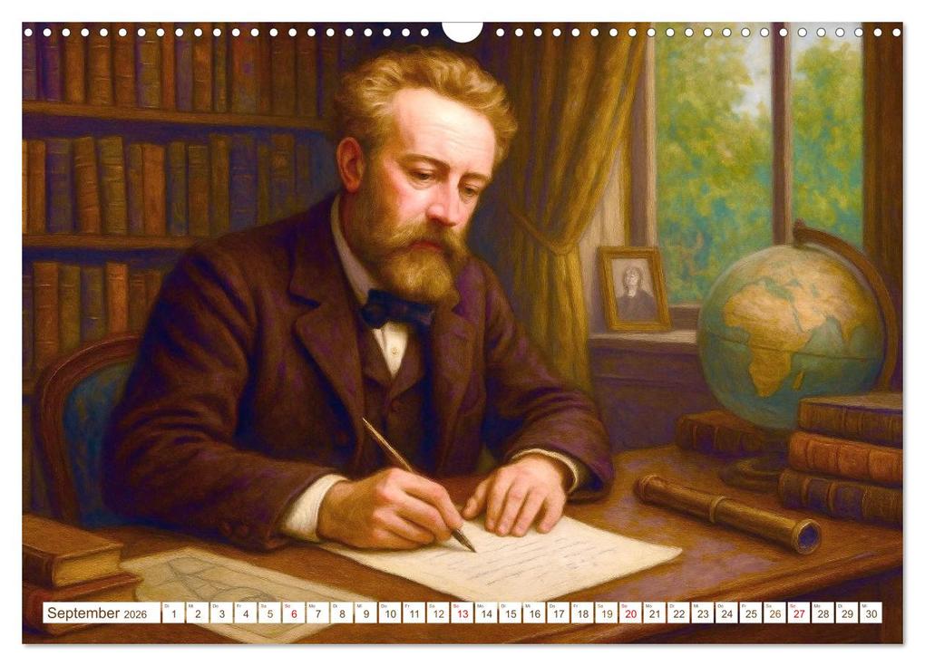 Weitere Ansicht: Jules Verne. Sein Leben, seine Werke (Wandkalender 2026 DIN A3 quer), CALVENDO Monatskalender | Steffani Lehmann, Calvendo