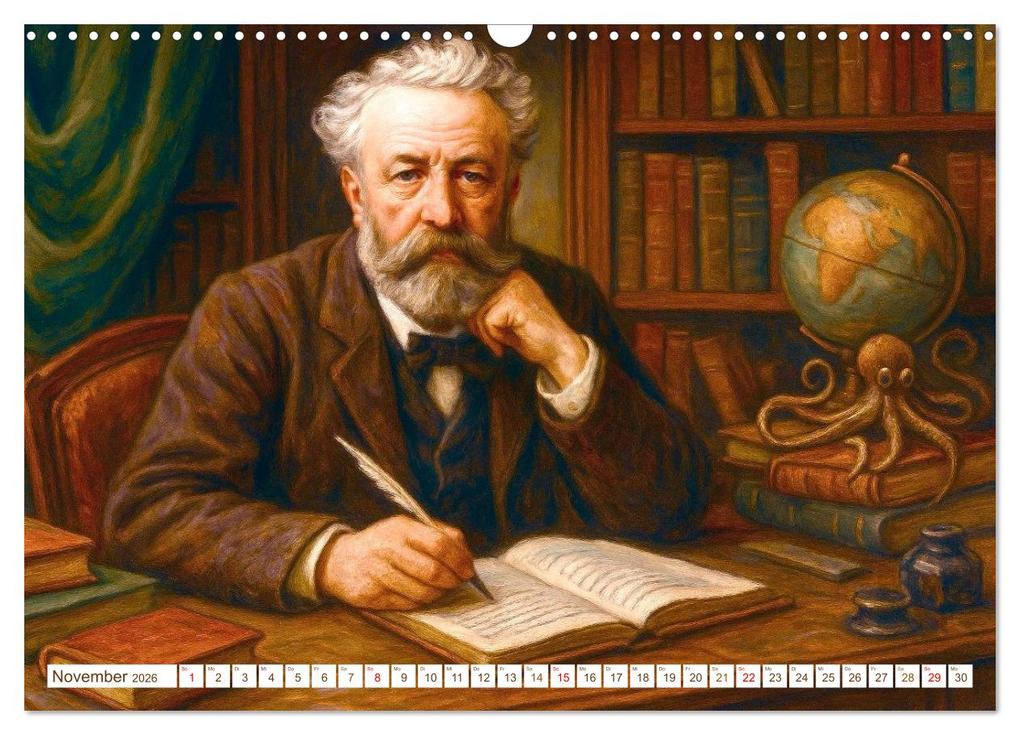 Weitere Ansicht: Jules Verne. Sein Leben, seine Werke (Wandkalender 2026 DIN A3 quer), CALVENDO Monatskalender | Steffani Lehmann, Calvendo