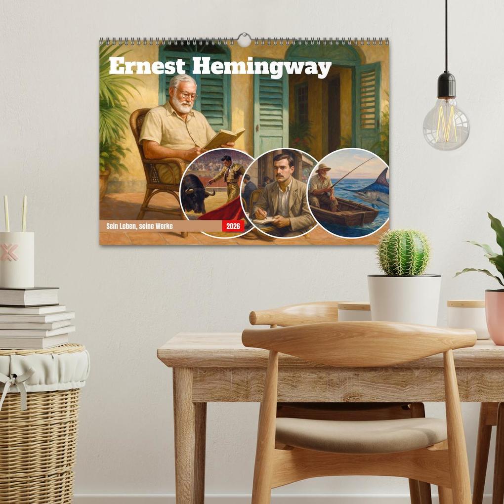 Weitere Ansicht: Ernest Hemingway (Wandkalender 2026 DIN A3 quer), CALVENDO Monatskalender | Steffani Lehmann, Calvendo