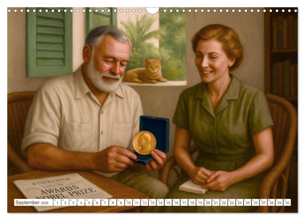 Weitere Ansicht: Ernest Hemingway (Wandkalender 2026 DIN A3 quer), CALVENDO Monatskalender | Steffani Lehmann, Calvendo