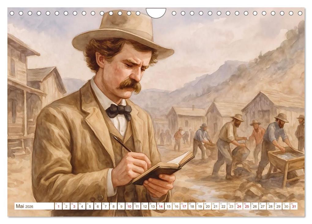 Weitere Ansicht: Mark Twain (Wandkalender 2026 DIN A4 quer), CALVENDO Monatskalender | Steffani Lehmann, Calvendo