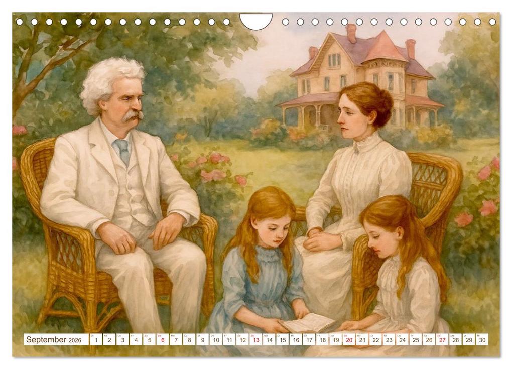 Weitere Ansicht: Mark Twain (Wandkalender 2026 DIN A4 quer), CALVENDO Monatskalender | Steffani Lehmann, Calvendo