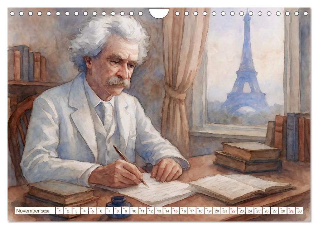 Weitere Ansicht: Mark Twain (Wandkalender 2026 DIN A4 quer), CALVENDO Monatskalender | Steffani Lehmann, Calvendo