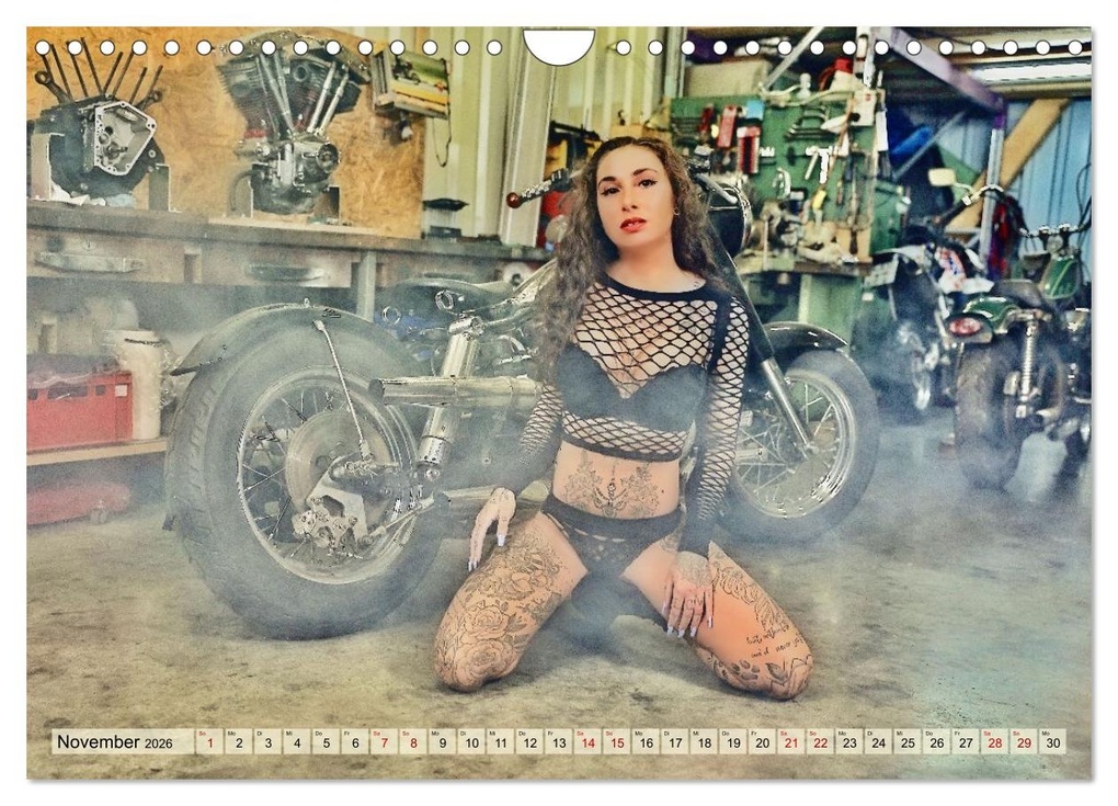 Weitere Ansicht: Motorräder und Sexy Girls (Wandkalender 2026 DIN A4 quer), CALVENDO Monatskalender | Udo Talmon, Calvendo