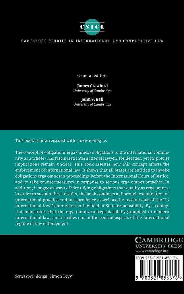 Weitere Ansicht: Enforcing Obligations Erga Omnes in International Law | Christian J. Tams