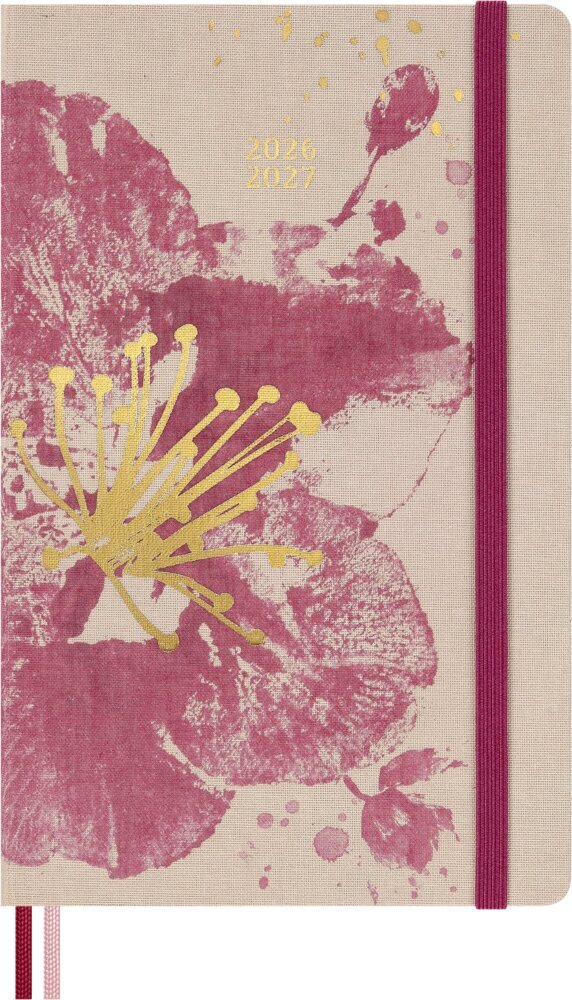 Weitere Ansicht: Moleskine 18 Monate Sakura Wochen Notizkalender limitierte Ausgabe 2026/2027, L/A5, 1 Wo = 1 Seite, rechts linierte Seite, fester Einband
