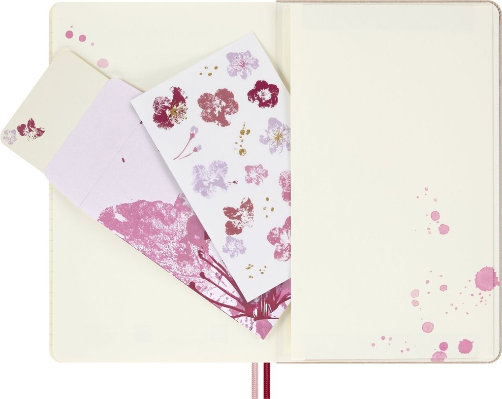 Weitere Ansicht: Moleskine 18 Monate Sakura Wochen Notizkalender limitierte Ausgabe 2026/2027, L/A5, 1 Wo = 1 Seite, rechts linierte Seite, fester Einband
