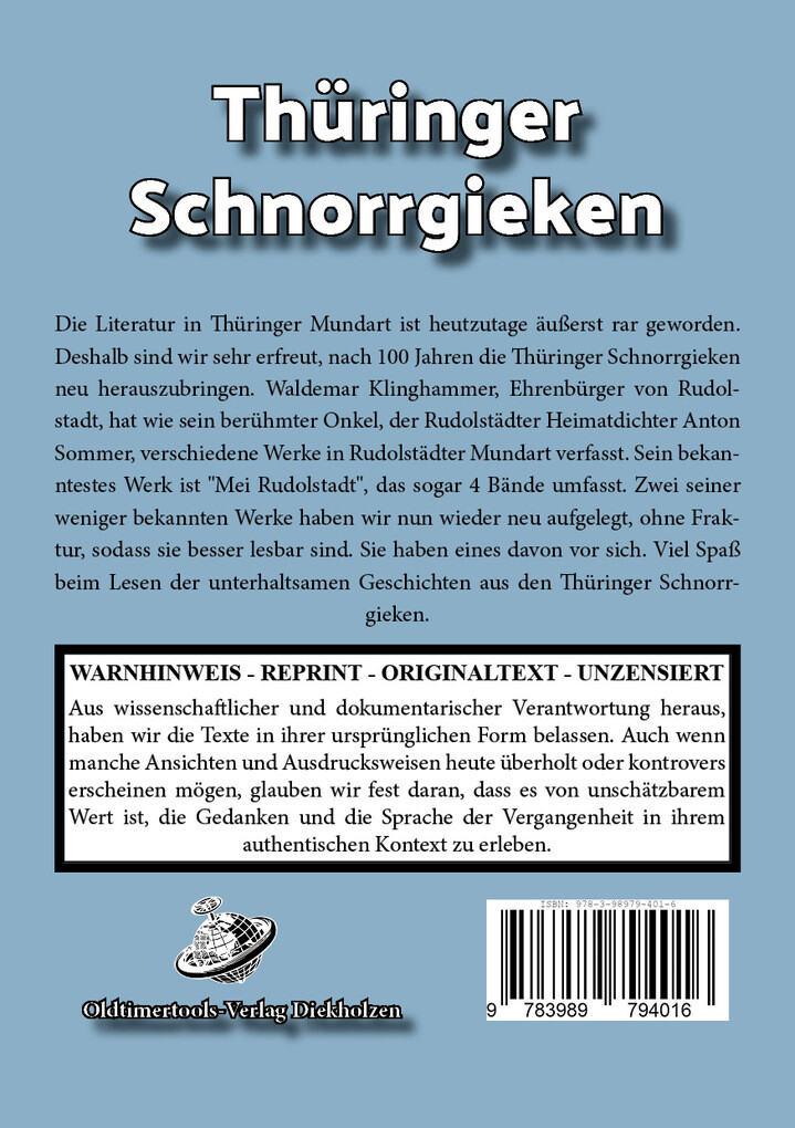 Weitere Ansicht: Thüringer Schnorrgieken | Waldemar Klinghammer
