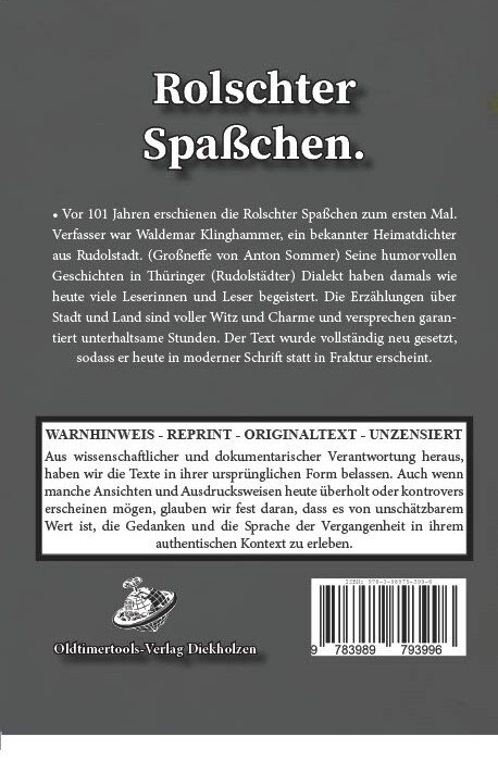 Weitere Ansicht: Rolschter Spaßchen. | Waldemar Klinghammer