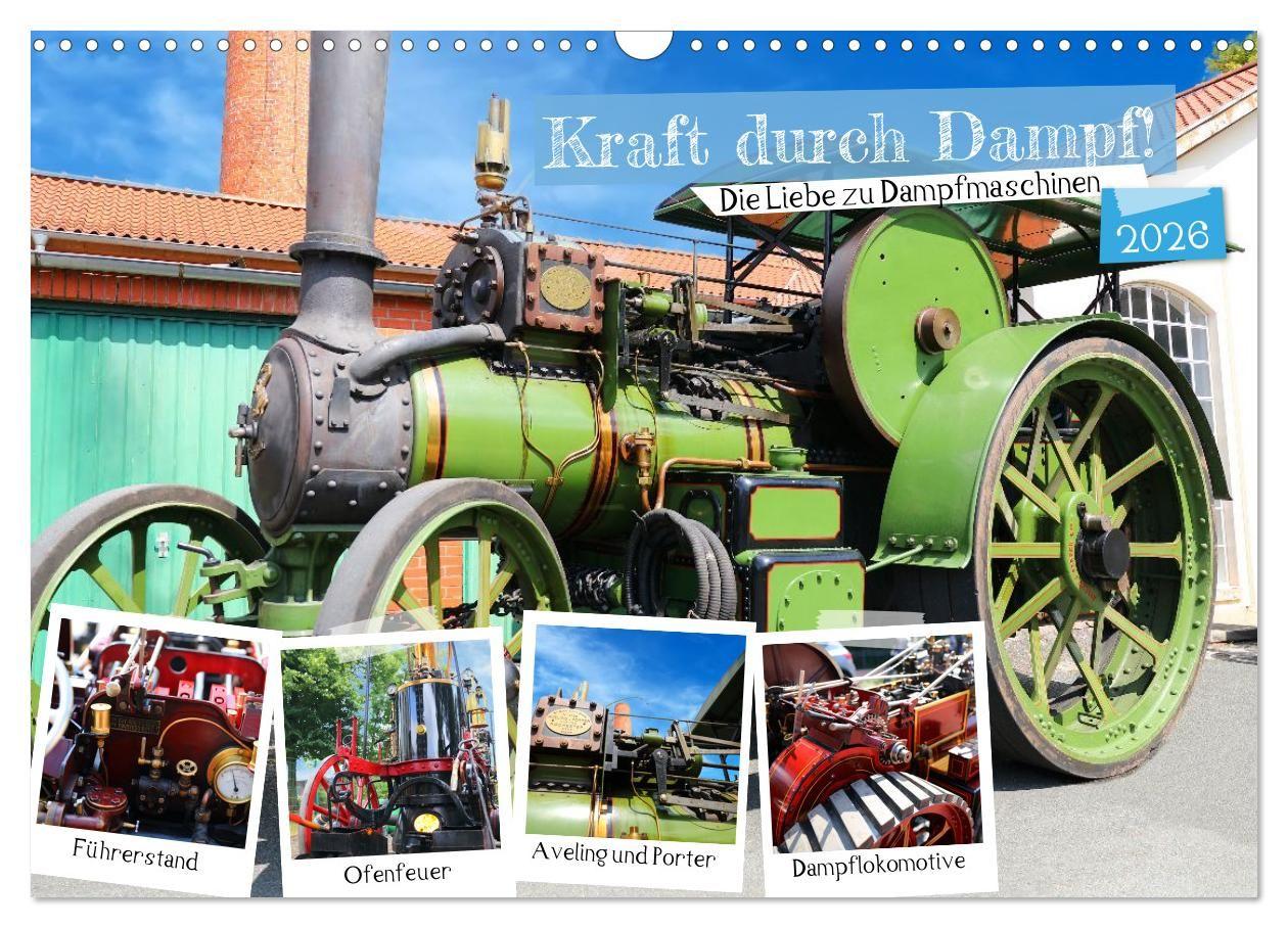 Produktbild: Kraft durch Dampf! Die Liebe zu Dampfmaschinen (Wandkalender 2026 DIN A3 quer), CALVENDO Monatskalender | Frank Gayde, Calvendo