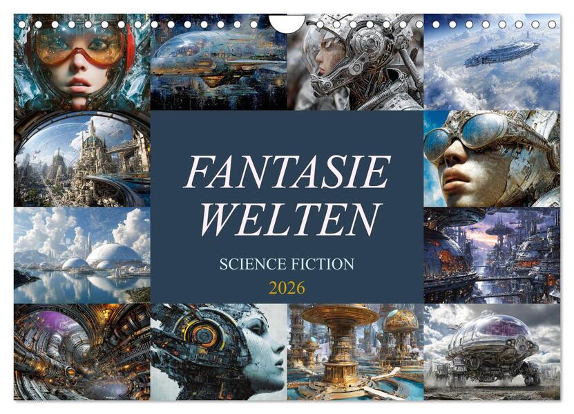 Produktbild: Fantasie Welten - Science Fiction (Wandkalender 2026 DIN A4 quer), CALVENDO Monatskalender | Dirk Meutzner, Calvendo