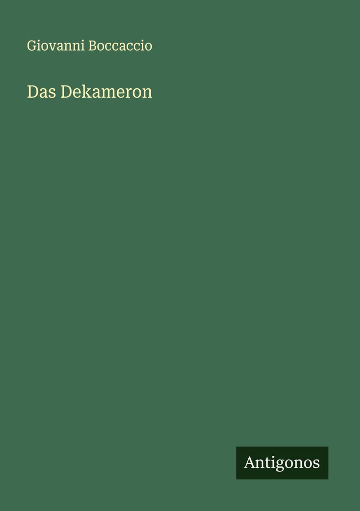 Produktbild: Das Dekameron | Giovanni Boccaccio