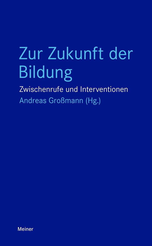Produktbild: Zur Zukunft der Bildung
