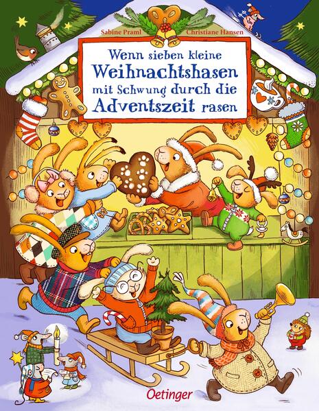 Produktbild: Wenn sieben kleine Weihnachtshasen mit Schwung durch die Adventszeit rasen | Sabine Praml