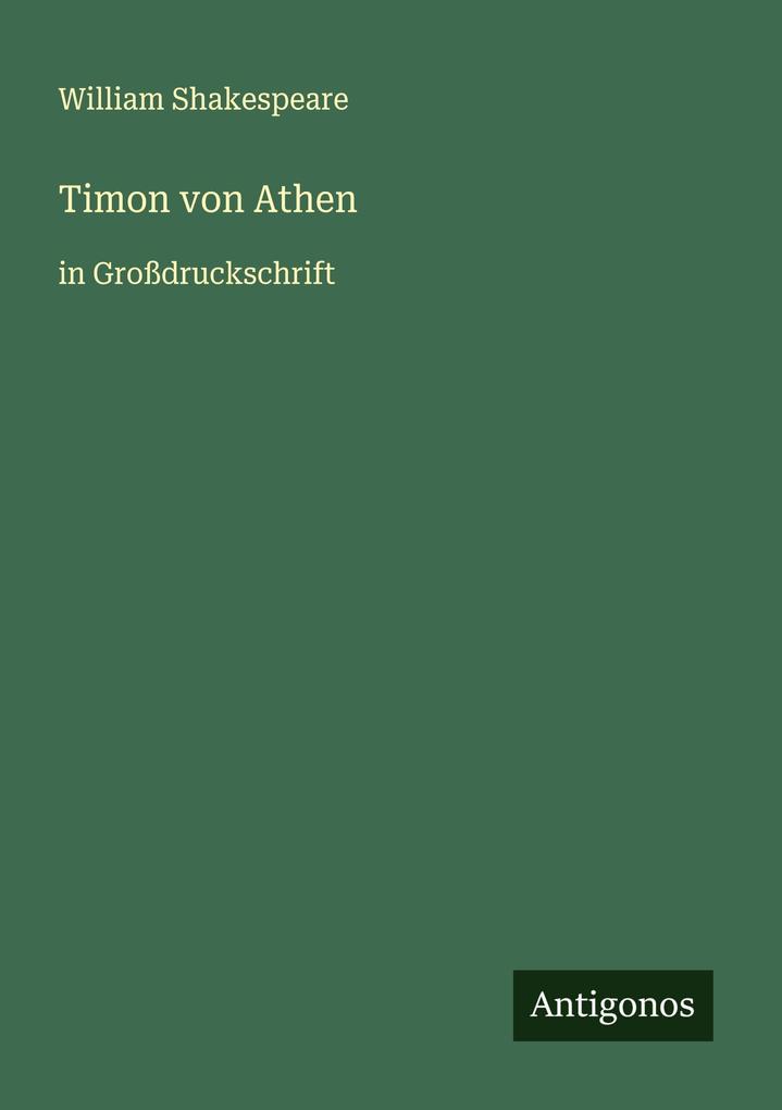 Produktbild: Timon von Athen | William Shakespeare
