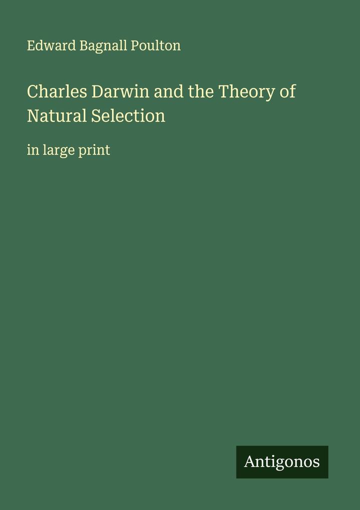 Buch (kartoniert): "Charles Darwin and the Theory of Natural Selection"