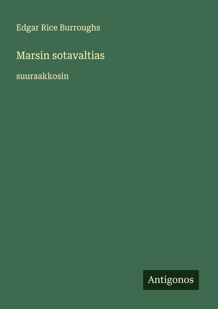 Produktbild: Marsin sotavaltias | Edgar Rice Burroughs