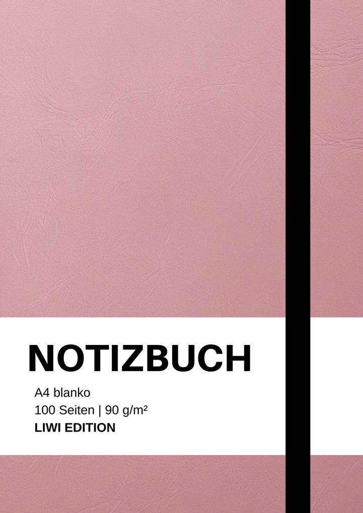 Produktbild: Notizbuch A4 blanko rosa - 100 Seiten Soft Cover - FSC Papier | Notizbuch A4 blanko rosa, Notizbuch A4, Notebook A4