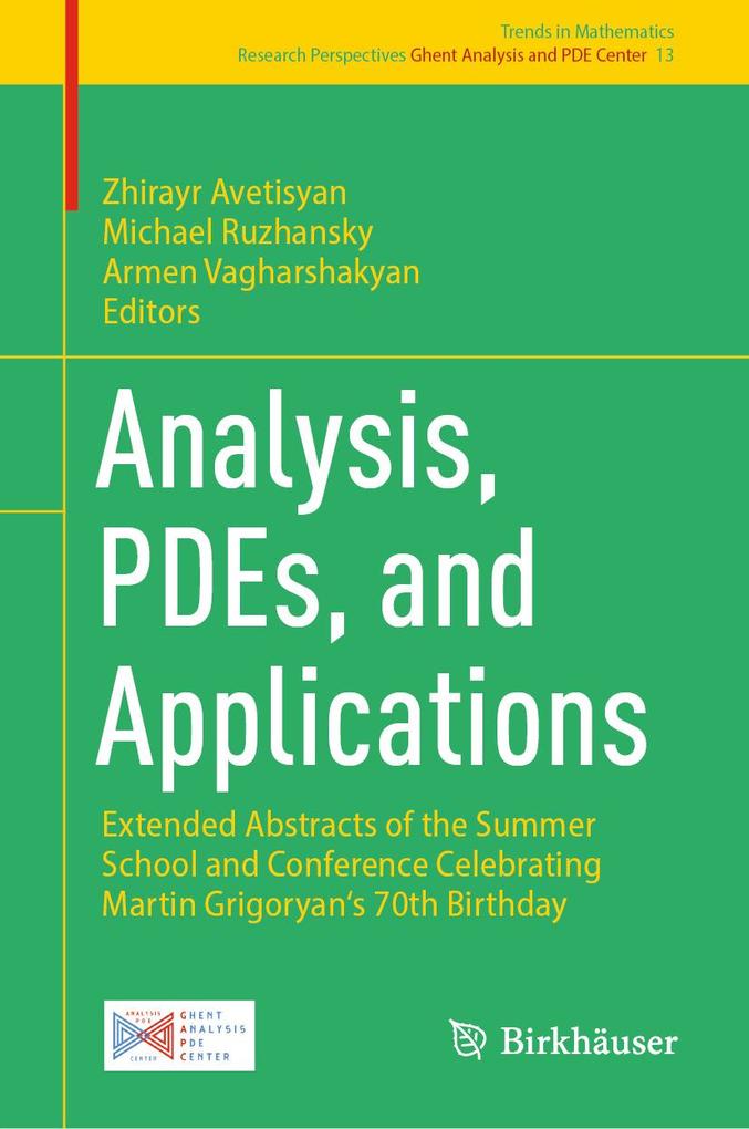 Produktbild: Analysis, PDEs, and Applications