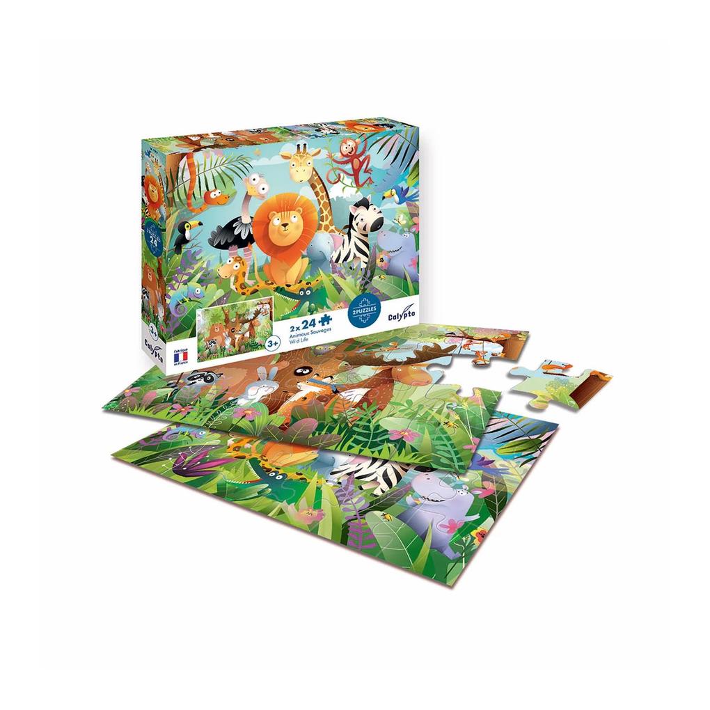 Weitere Ansicht: Tiere 2x24 Teile Puzzle