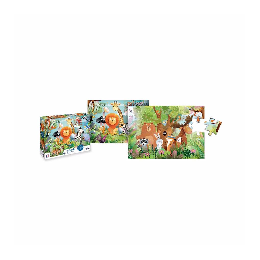 Weitere Ansicht: Tiere 2x24 Teile Puzzle