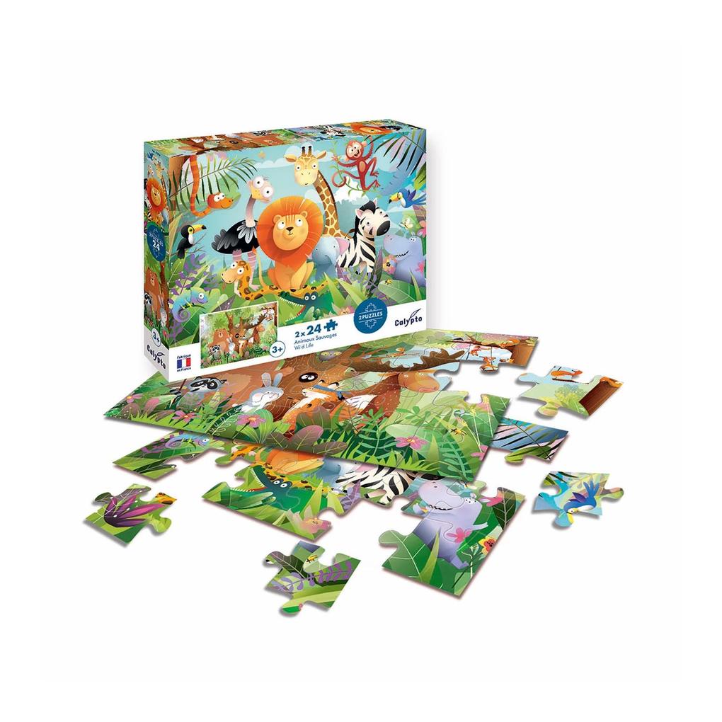 Weitere Ansicht: Tiere 2x24 Teile Puzzle