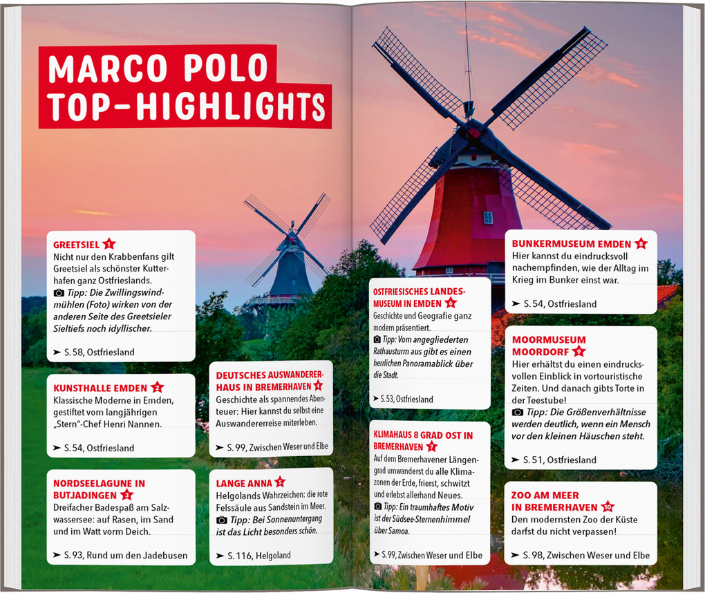 Weitere Ansicht: MARCO POLO Reiseführer Ostfriesland, Nordseeküste Niedersachsen, Helgoland | Maria Berentzen, Klaus Bötig