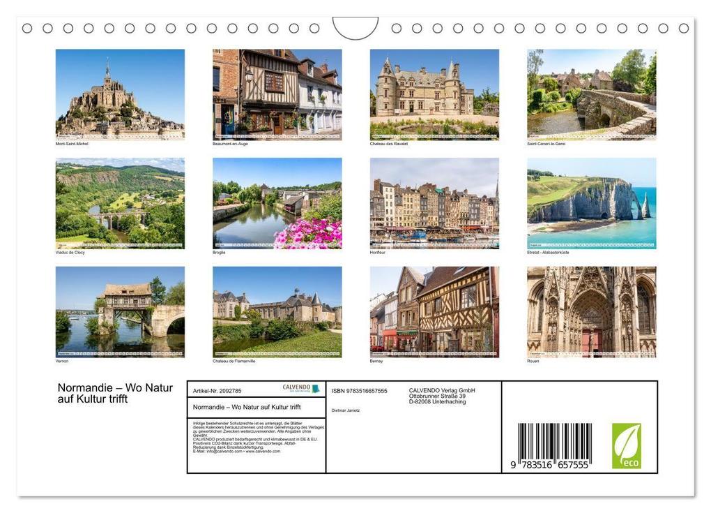 Weitere Ansicht: Normandie - Wo Natur auf Kultur trifft (Wandkalender 2026 DIN A4 quer), CALVENDO Monatskalender | Dietmar Janietz, Calvendo