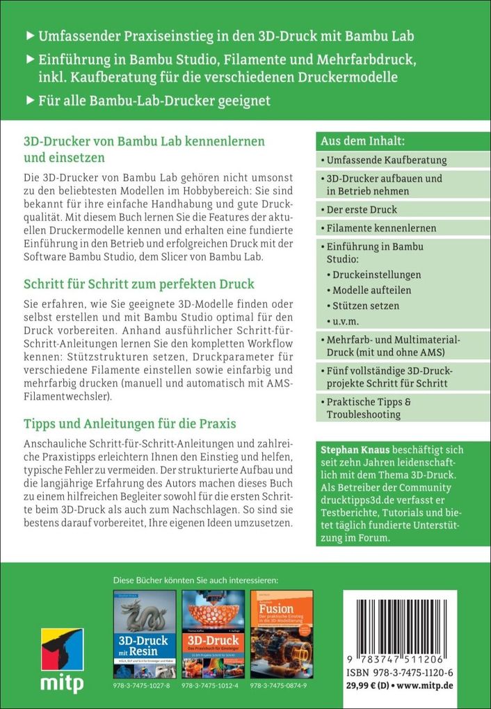 Weitere Ansicht: 3D-Druck mit Bambu Lab | Stephan Knaus