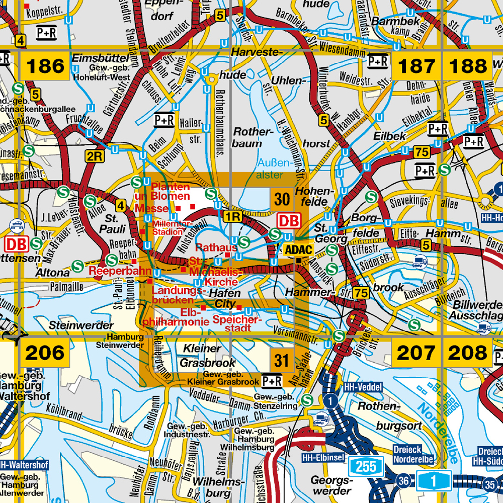 Weitere Ansicht: ADAC Stadtatlas Hamburg 1:20.000