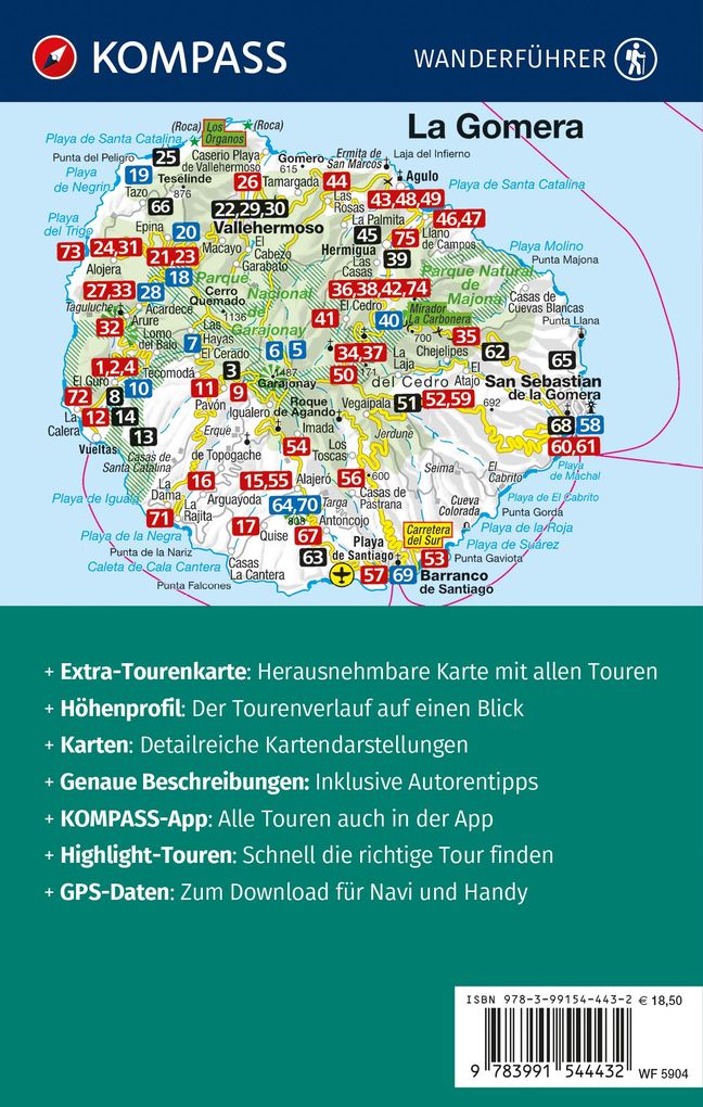 Weitere Ansicht: KOMPASS Wanderführer La Gomera, mit Fernwanderweg GR-132, 75 Touren mit Extra-Tourenkarte | Michael Will