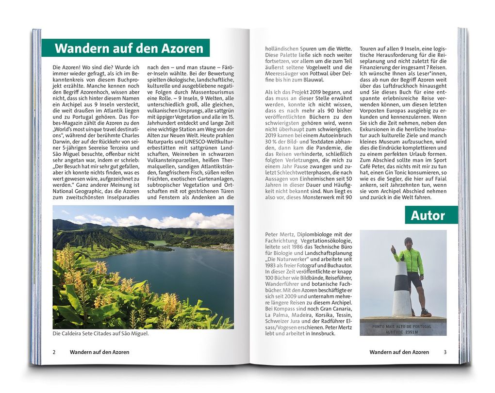 Weitere Ansicht: KOMPASS Wanderführer Azoren, 90 Touren mit Extra-Tourenkarte | Peter Mertz
