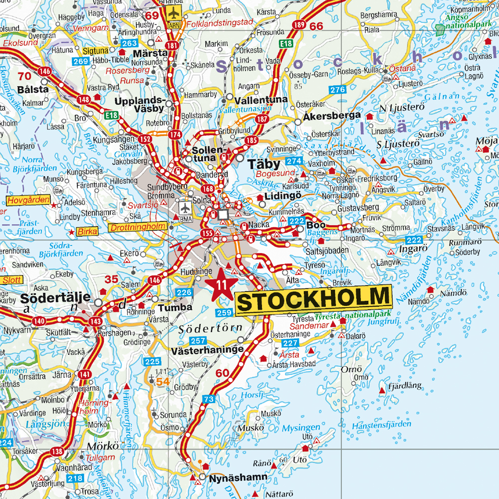 Weitere Ansicht: Sweden Marco Polo Map