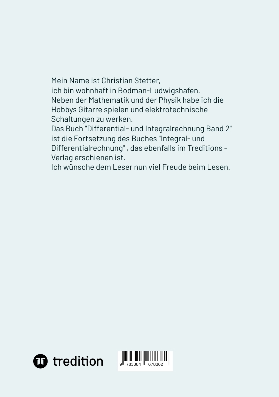 Weitere Ansicht: Differential- und Integralrechnung Band 2 | Christian Stetter