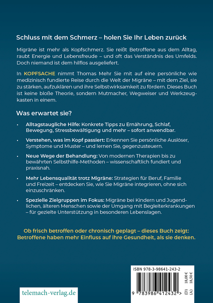 Weitere Ansicht: Kopfsache - Migräne verstehen, Schmerzen lindern | Thomas Mehr