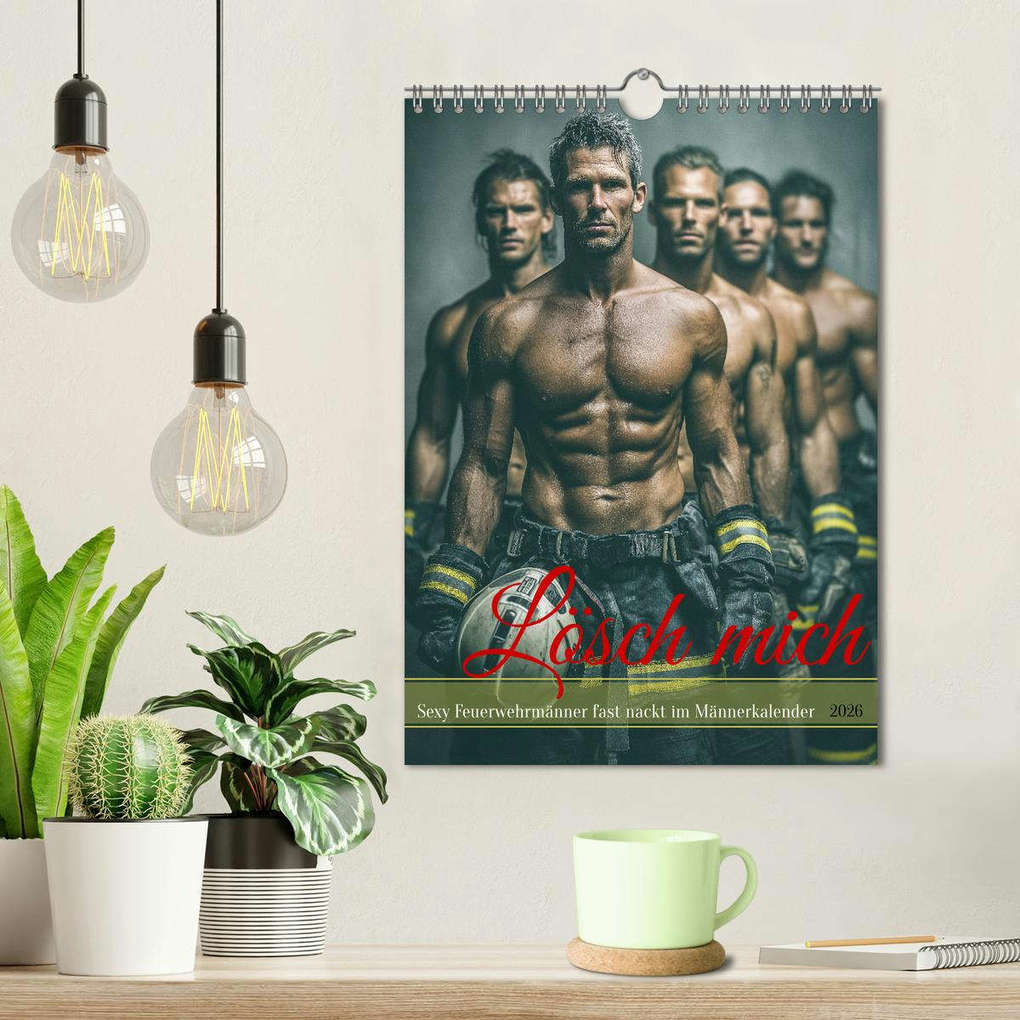Weitere Ansicht: Lösch mich - Sexy Feuerwehrmänner fast nackt im Männerkalender (Wandkalender 2026 DIN A4 hoch), CALVENDO Monatskalender | MB - Fotografie, Calvendo