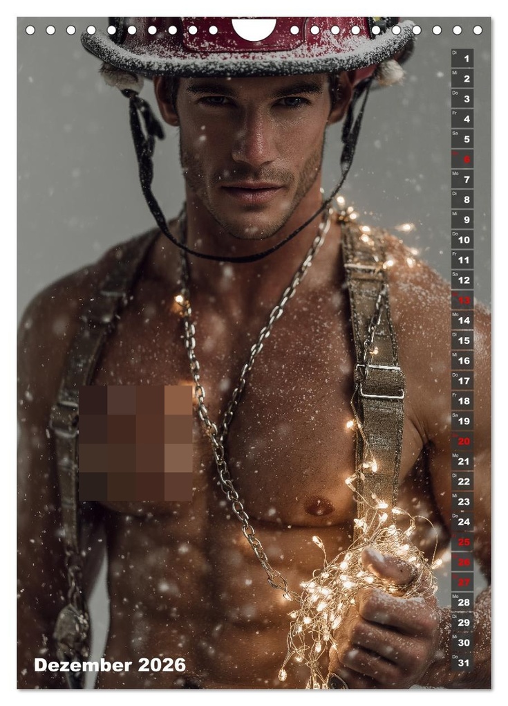 Weitere Ansicht: Lösch mich - Sexy Feuerwehrmänner fast nackt im Männerkalender (Wandkalender 2026 DIN A4 hoch), CALVENDO Monatskalender | MB - Fotografie, Calvendo