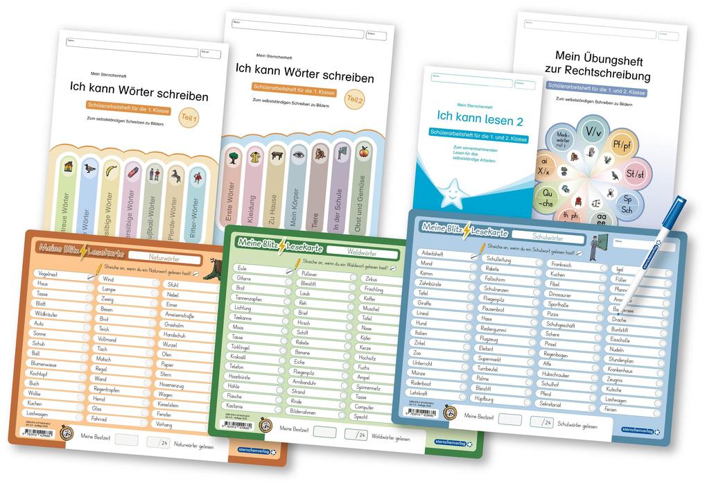 Weitere Ansicht: Meine Lernbox 1 - Teil B - Deutsch - Fit für das 1. Schuljahr | Katrin Langhans, sternchenverlag GmbH