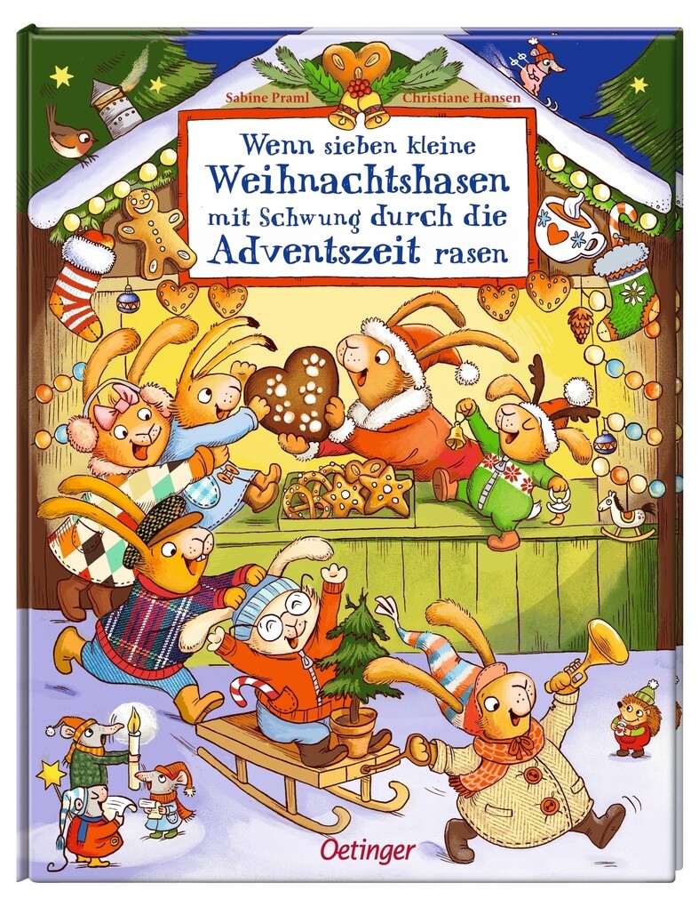 Weitere Ansicht: Wenn sieben kleine Weihnachtshasen mit Schwung durch die Adventszeit rasen | Sabine Praml