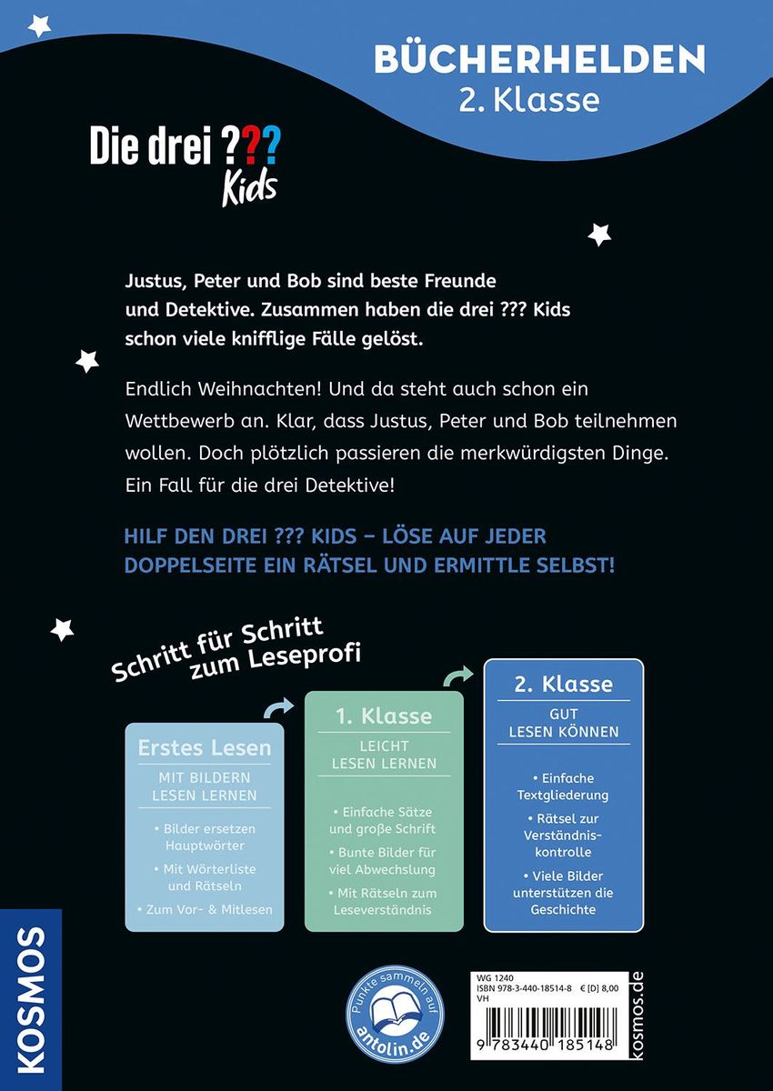 Weitere Ansicht: Die drei ??? Kids, Bücherhelden 2. Klasse, Die Weihnachtsräuber | Anne Scheller