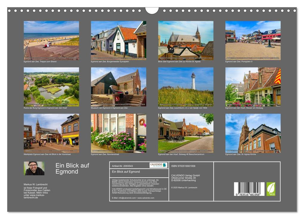 Weitere Ansicht: Ein Blick auf Egmond (Wandkalender 2026 DIN A3 quer), CALVENDO Monatskalender | Markus W. Lambrecht, Calvendo
