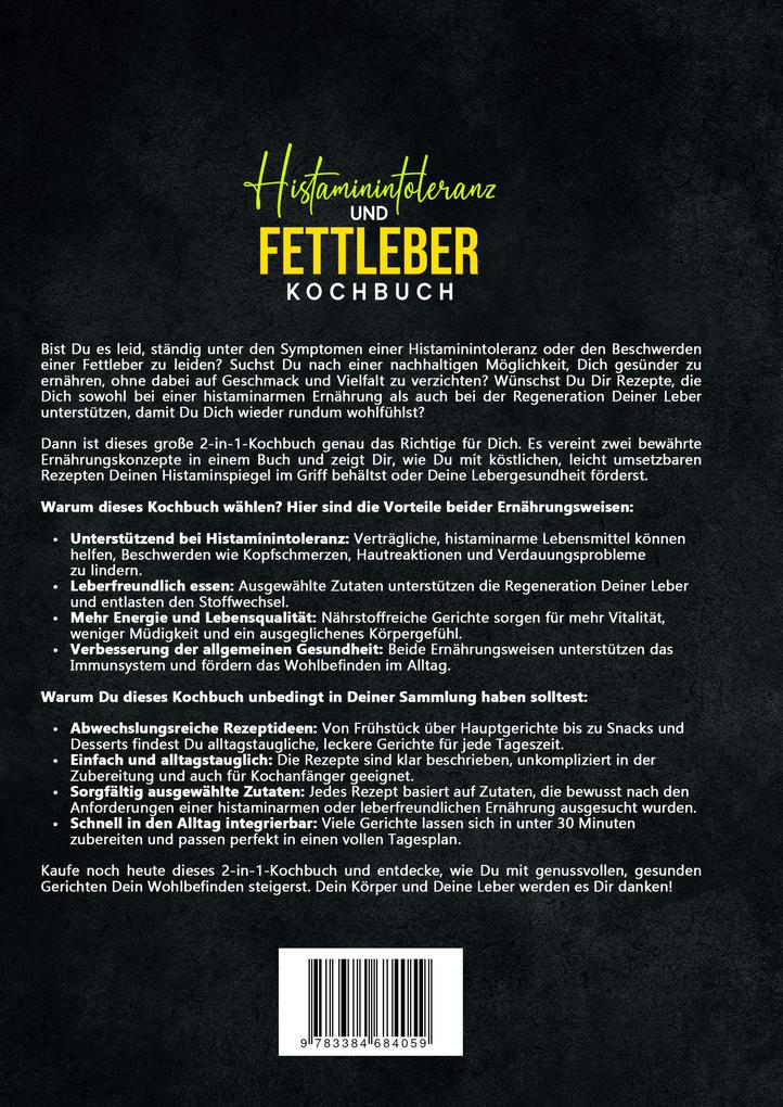 Weitere Ansicht: Histaminintoleranz und Fettleber Kochbuch | Carina Lehmann