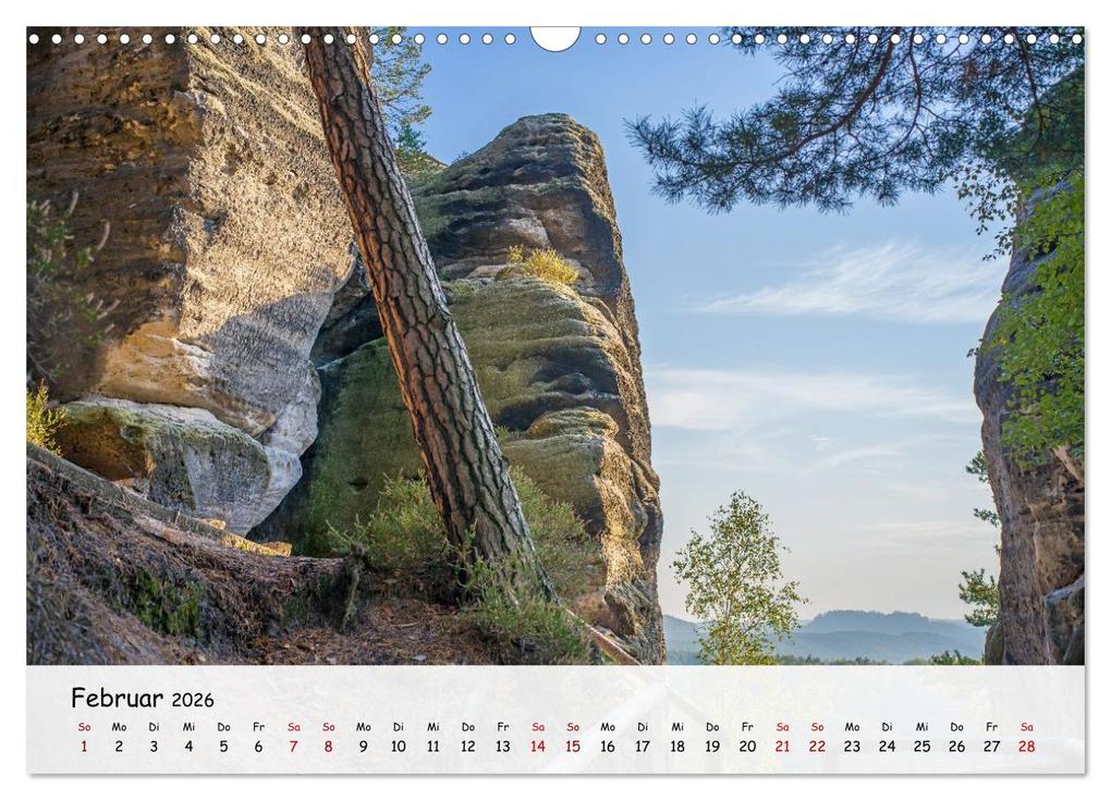 Weitere Ansicht: Sächsische Schweiz - Beeindruckende Felsen und unberührte Natur (Wandkalender 2026 DIN A3 quer), CALVENDO Monatskalender | Thomas Bugdoll, Calvendo