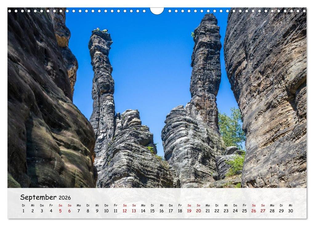 Weitere Ansicht: Sächsische Schweiz - Beeindruckende Felsen und unberührte Natur (Wandkalender 2026 DIN A3 quer), CALVENDO Monatskalender | Thomas Bugdoll, Calvendo
